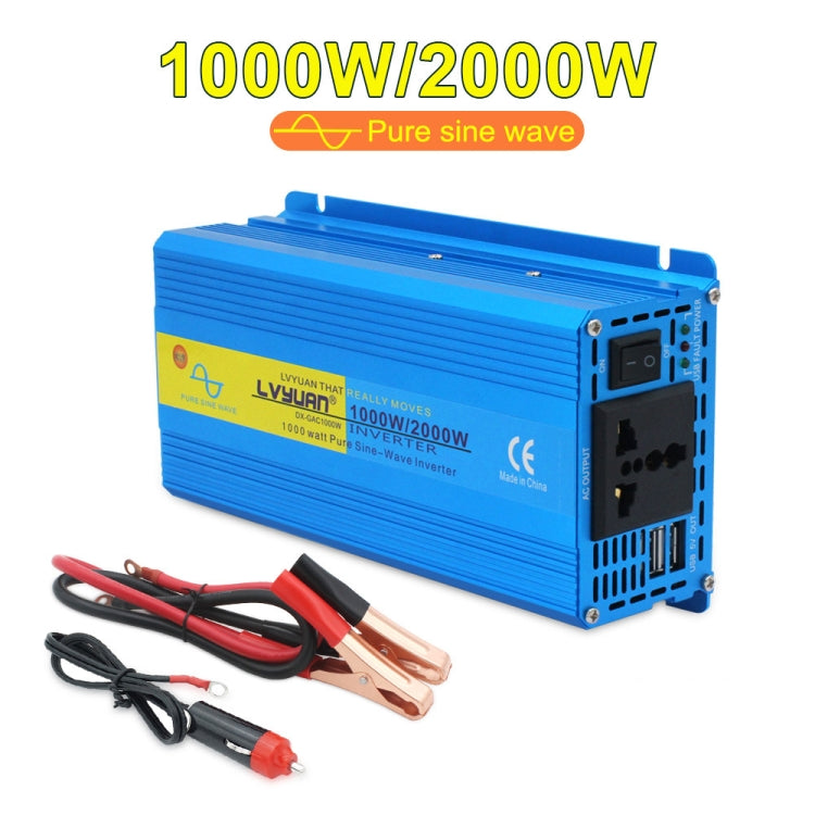 LVYUAN  2000W Car Home Pure Sine Wave Solar Inverter, Specification: 12V To 110V US Plug - Pure Sine Wave by PMC Jewellery | Online Shopping South Africa | PMC Jewellery | Buy Now Pay Later Mobicred