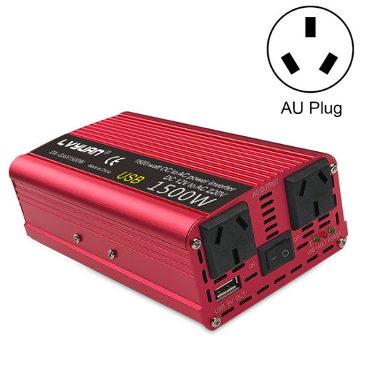 LVYUAN Car Inverter Dual USB Power Converter, Specification: 12V to 220V 1500W AU Plug - Modified Square Wave by PMC Jewellery | Online Shopping South Africa | PMC Jewellery | Buy Now Pay Later Mobicred