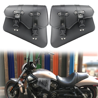 Motorcycle Side Box Package Fast Demolition Triangle Side Bag Leather Cycling Bag(Black) - Bags & Luggages by PMC Jewellery | Online Shopping South Africa | PMC Jewellery | Buy Now Pay Later Mobicred