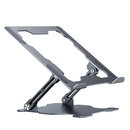 Integrated Foldable Laptop Stand Hollow Heat-Dissipating Flat Desktop Stand(Deep Space Gray) - Laptop Stand by PMC Jewellery | Online Shopping South Africa | PMC Jewellery | Buy Now Pay Later Mobicred