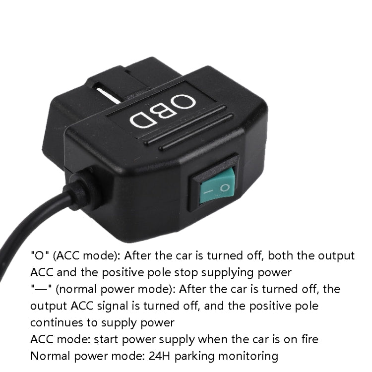 H507 Driving Recorder OBD Step-down Line Car ACC Three-Core Power Cord 12/24V To 5V 3A Low Pressure Protection Line, Specification: Micro Straight - Cables & Connectors by PMC Jewellery | Online Shopping South Africa | PMC Jewellery | Buy Now Pay Later Mobicred