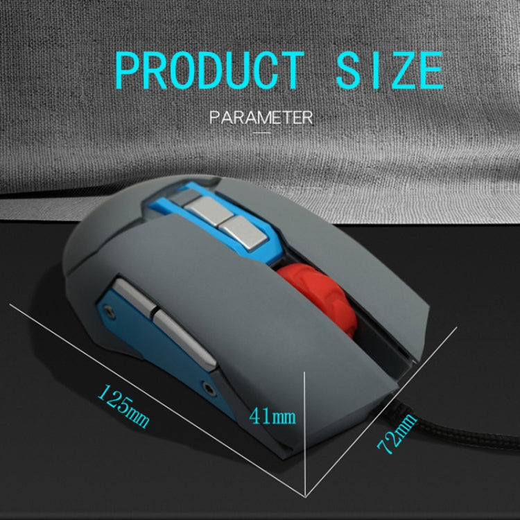 MOS9T 9 Keys 1600DPI Custom Mouse Built-in U Disk + Temperature Humidity Sensor, Cable Length: 2m - Wired Mice by PMC Jewellery | Online Shopping South Africa | PMC Jewellery | Buy Now Pay Later Mobicred