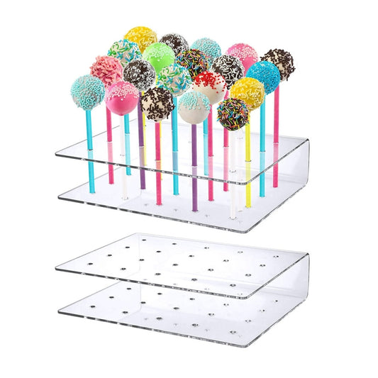 2pcs / Set 20-Hole Lollipop Stand Snack Stick Display Stand(Transparent) - Shelf by PMC Jewellery | Online Shopping South Africa | PMC Jewellery