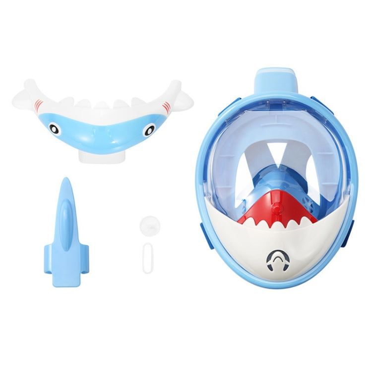 Cartoon Kids Full Dry Diving Mask Swimming Anti-Fog Snorkeling Mask, Size: XS(Shark Pink) - Diving Mask by PMC Jewellery | Online Shopping South Africa | PMC Jewellery | Buy Now Pay Later Mobicred