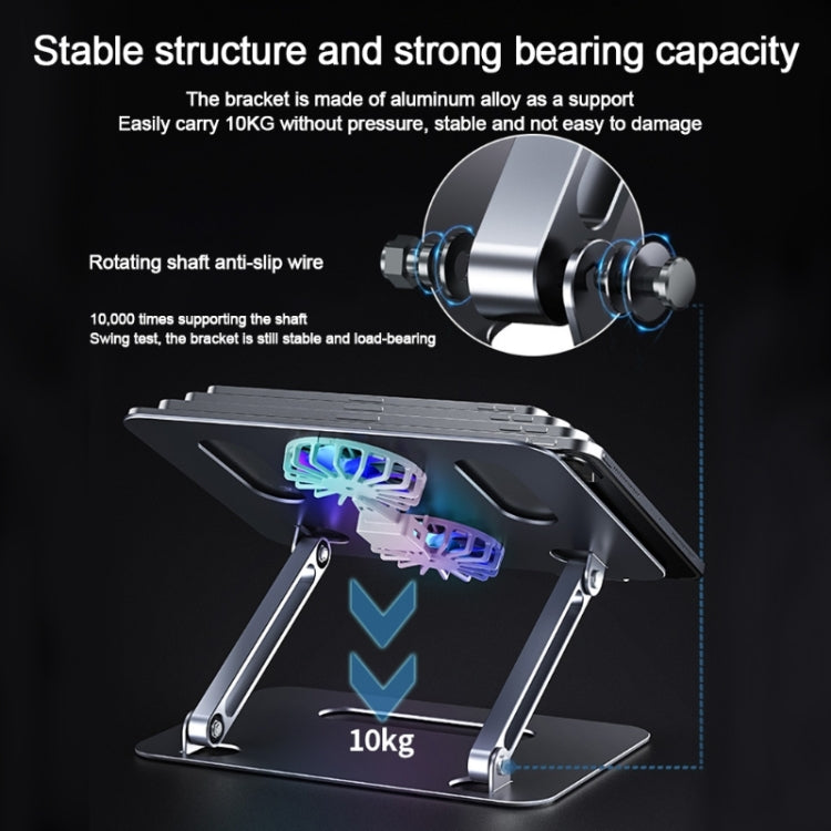 BONERUY P43F Aluminum Alloy Folding Computer Stand Notebook Cooling Stand, Colour: Silver - Cooling Pads by BONERUY | Online Shopping South Africa | PMC Jewellery | Buy Now Pay Later Mobicred