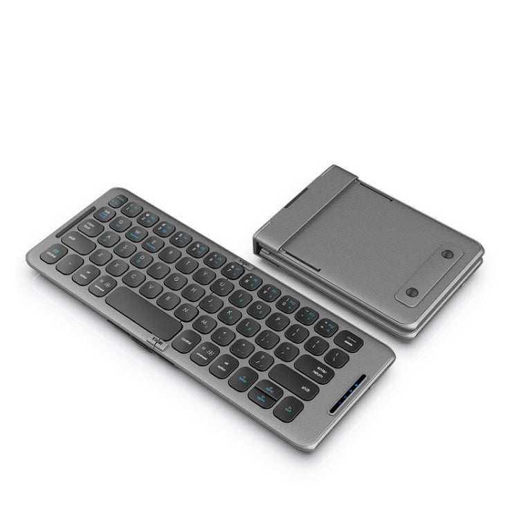 B088 65 Keys Portable Folding Bluetooth Keyboard(Pearley Gray) - Wireless Keyboard by PMC Jewellery | Online Shopping South Africa | PMC Jewellery | Buy Now Pay Later Mobicred