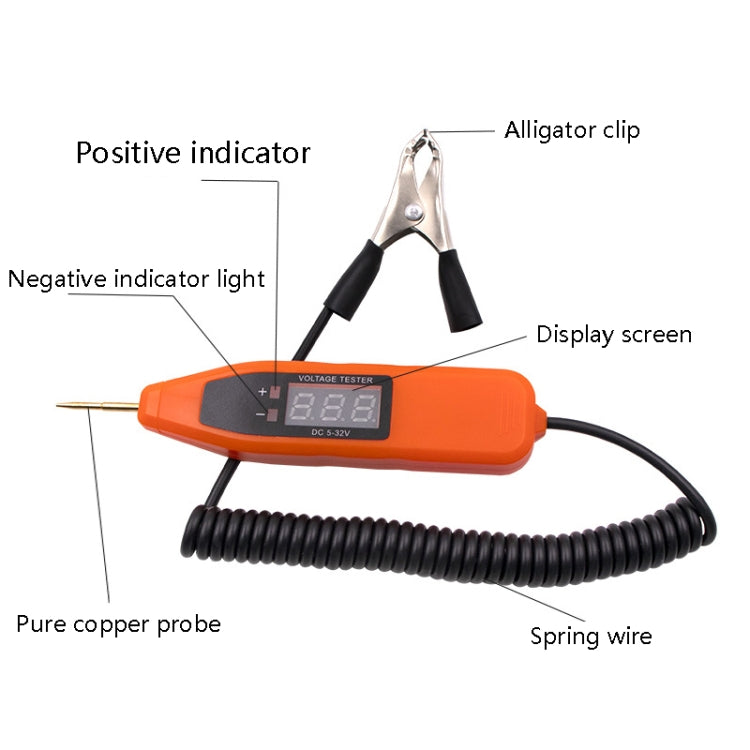 Auto Repair LCD Test Pen Car Circuit Repair Tool(Orange) - Electronic Test by PMC Jewellery | Online Shopping South Africa | PMC Jewellery | Buy Now Pay Later Mobicred