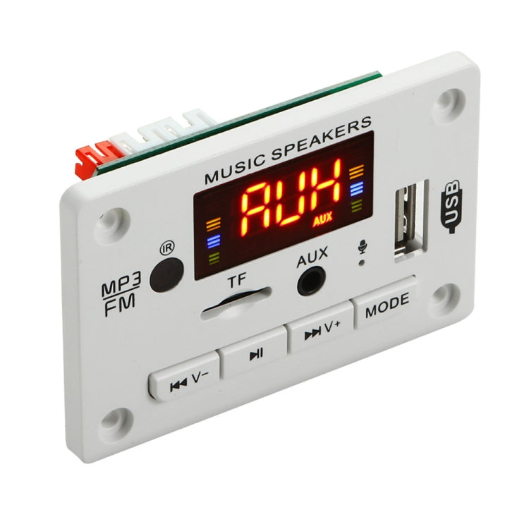 12V Car Color Display Audio Bluetooth MP3 Decoder Board(White) - Car MP3 & MP4 & MP5 by PMC Jewellery | Online Shopping South Africa | PMC Jewellery