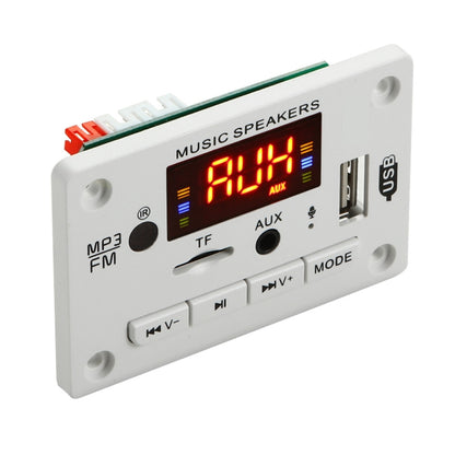 12V Car Color Display Audio Bluetooth MP3 Decoder Board(White) - Car MP3 & MP4 & MP5 by PMC Jewellery | Online Shopping South Africa | PMC Jewellery