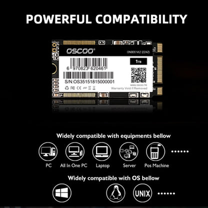 OSCOO ON800 M.2 2242 Computer SSD Solid State Drive, Capacity: 128GB - Solid State Drives by OSCOO | Online Shopping South Africa | PMC Jewellery | Buy Now Pay Later Mobicred