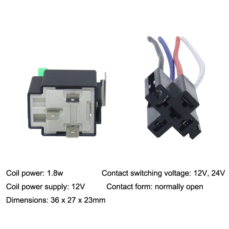 5 Sets JD2912 4 Pin Car Relay With Fuse, Rated voltage: 24V - Relays by PMC Jewellery | Online Shopping South Africa | PMC Jewellery | Buy Now Pay Later Mobicred