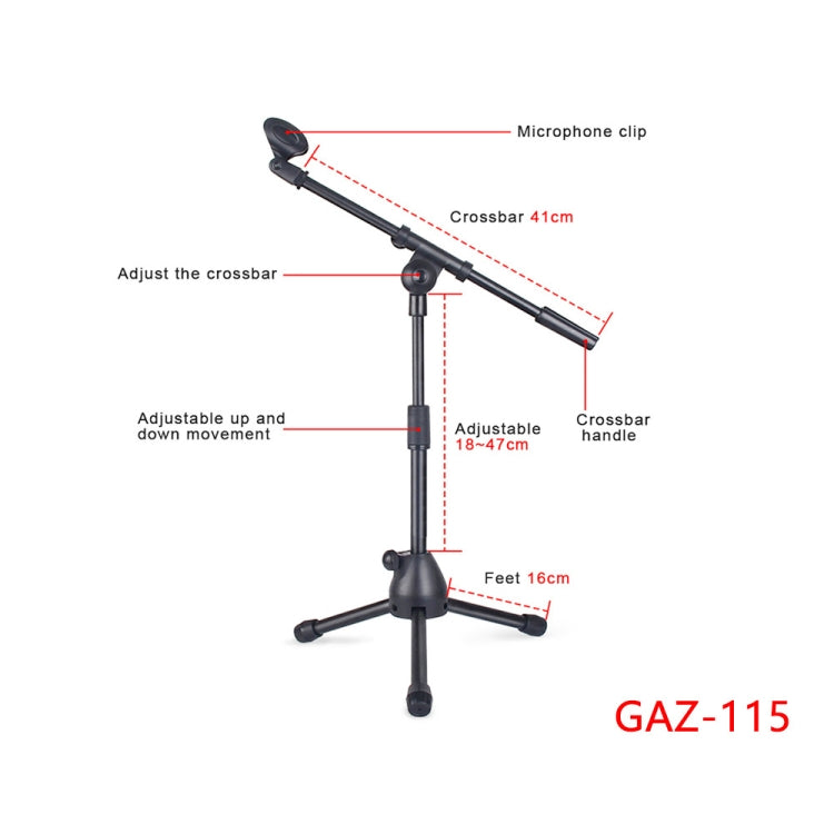 Single Rod Floor Formula Adjustable Microphone Bracket, Style: GAZ-115 - Stand by PMC Jewellery | Online Shopping South Africa | PMC Jewellery | Buy Now Pay Later Mobicred