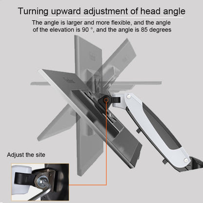 Gibbon Mounts Multifunctional Telescopic Rotating Lifting Monitor Stand, Color: GM112FG Perforation White - Laptop Stand by PMC Jewellery | Online Shopping South Africa | PMC Jewellery | Buy Now Pay Later Mobicred