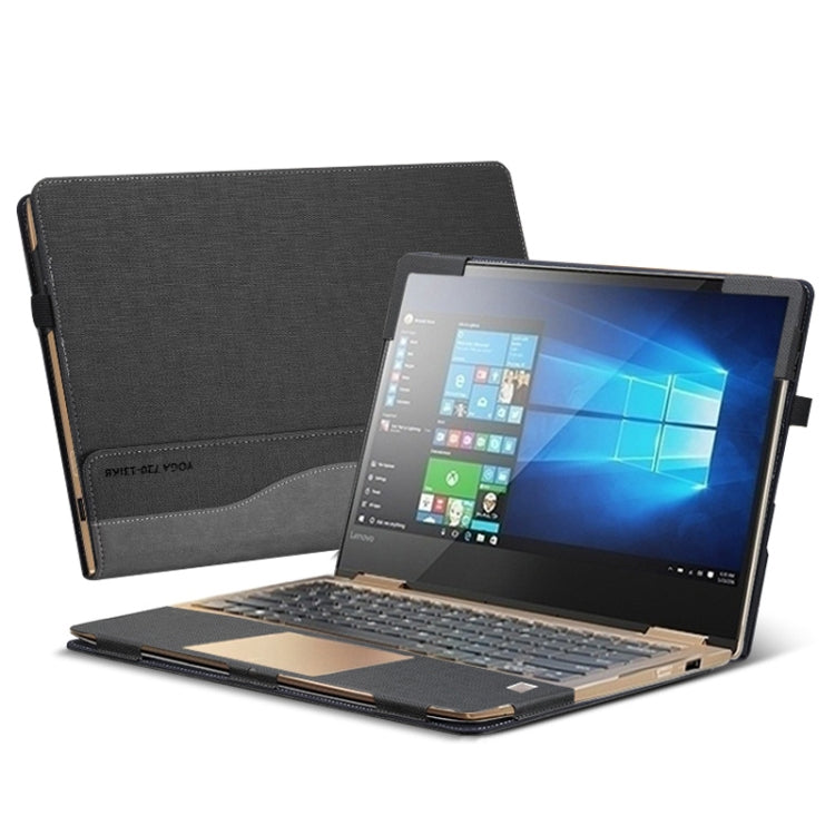 Laptop PU Leather Protective Case For Lenovo Yoga 730-13(Gentleman Gray) - 13.3 inch by PMC Jewellery | Online Shopping South Africa | PMC Jewellery | Buy Now Pay Later Mobicred