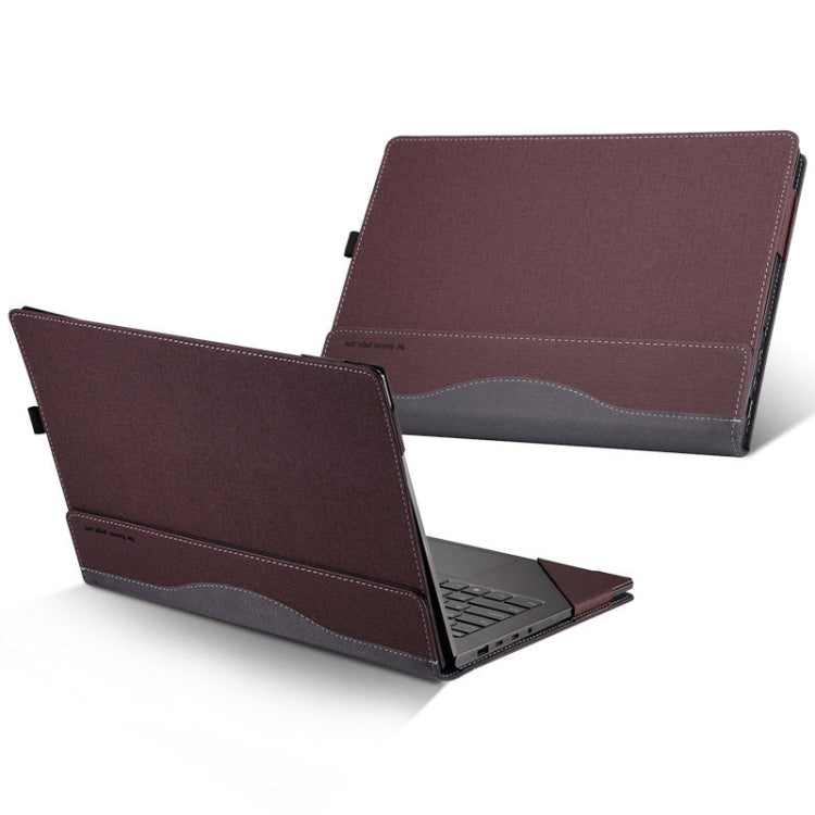 Laptop PU Leather Protective Case For Lenovo Yoga 520-14(Wine Red) - 14.1 inch by PMC Jewellery | Online Shopping South Africa | PMC Jewellery | Buy Now Pay Later Mobicred