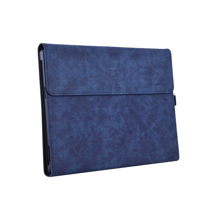 13 inch Leather Tablet Protective Case For Microsoft Surface Pro X, Color: Dark Blue + Power Bag - 13.3 inch by PMC Jewellery | Online Shopping South Africa | PMC Jewellery | Buy Now Pay Later Mobicred