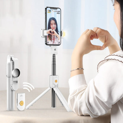 Mobile Phone Bluetooth Selfie Stick Live Bracket, Specification: K10S (With Fill Light White) - Selfie Sticks by PMC Jewellery | Online Shopping South Africa | PMC Jewellery | Buy Now Pay Later Mobicred