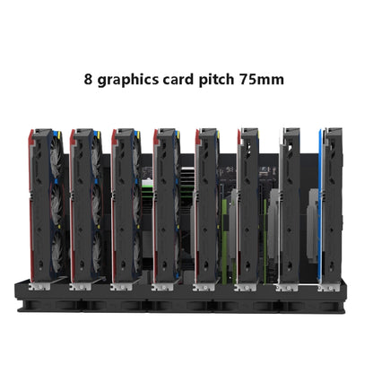 GR-8K605 Open Chassis 6 Card 8 Card Fixed Bracket(Black) - Caddies & Enclosures by PMC Jewellery | Online Shopping South Africa | PMC Jewellery | Buy Now Pay Later Mobicred