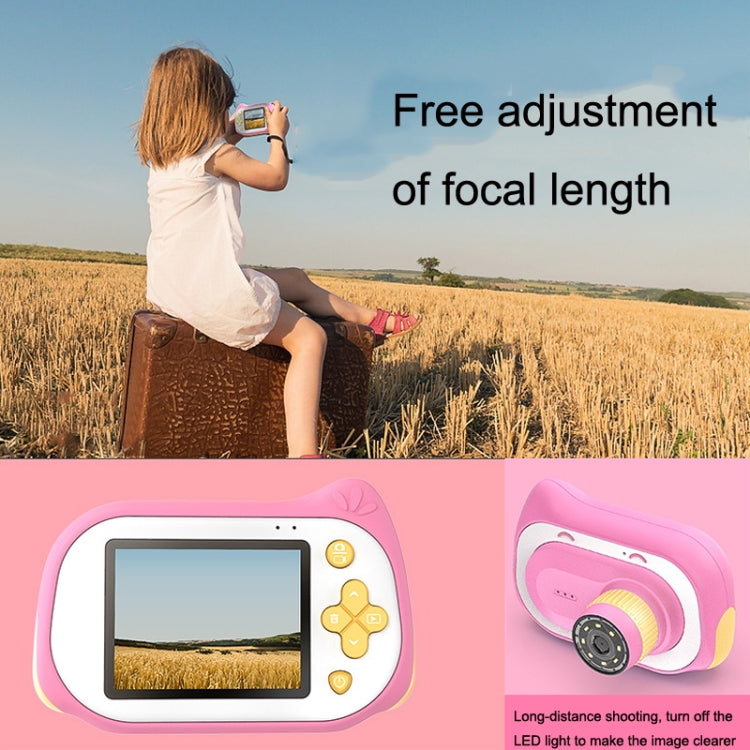 Inskam312 Children Zoom Macro Digital Camera Pink - Children Cameras by PMC Jewellery | Online Shopping South Africa | PMC Jewellery | Buy Now Pay Later Mobicred