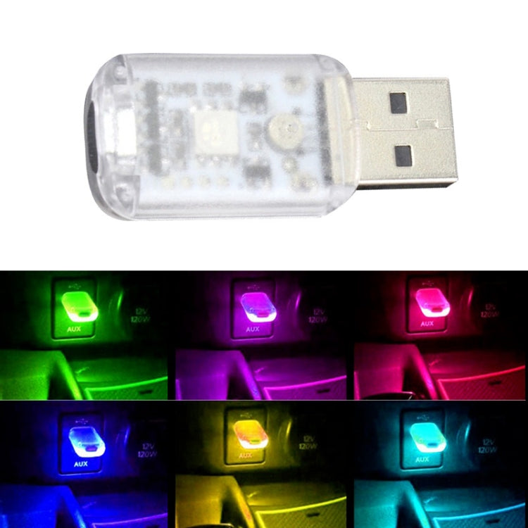 3 PCS USB Car Internal Atmosphere Light(K6 Sound Control Single Lamp) - Atmosphere lights by PMC Jewellery | Online Shopping South Africa | PMC Jewellery | Buy Now Pay Later Mobicred