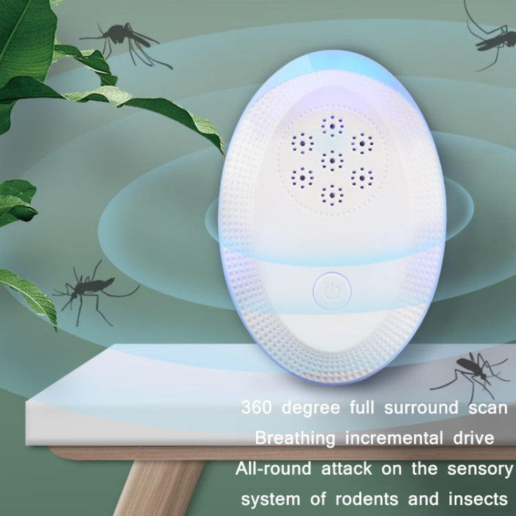 Ultrasonic Mosquito Rat Repellent Night Light, Specification: EU Plug(Pearl White) - Repellents by PMC Jewellery | Online Shopping South Africa | PMC Jewellery | Buy Now Pay Later Mobicred