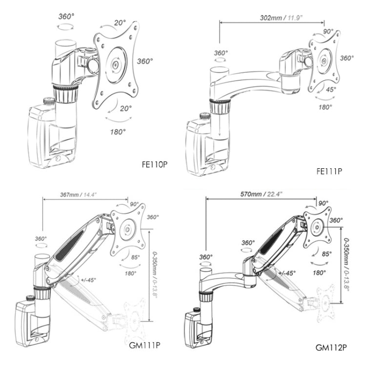 Gibbon Mounts  Lifting and Rotating Computer Monitor Bracket Slide Rail Bracket,Model: GM111P - Laptop Stand by Gibbon Mounts | Online Shopping South Africa | PMC Jewellery | Buy Now Pay Later Mobicred