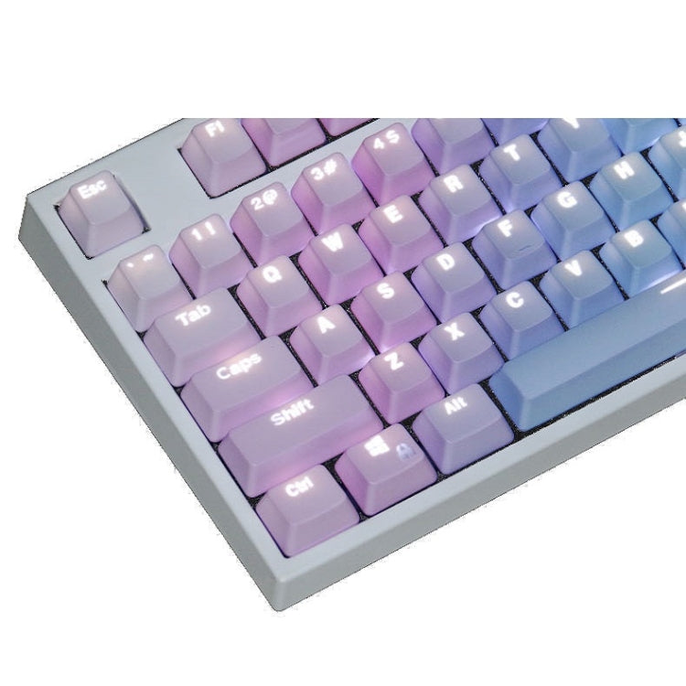 104 Keys Light-transmitting Dip-dyed Keycaps(Blue Enchantress) - Other by PMC Jewellery | Online Shopping South Africa | PMC Jewellery | Buy Now Pay Later Mobicred