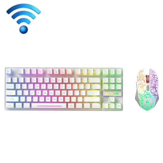 ZIYOU LANG T87 Gaming Luminous Wireless Keyboard and Mouse Set(White) - Wireless Keyboard by ZIYOU LANG | Online Shopping South Africa | PMC Jewellery | Buy Now Pay Later Mobicred