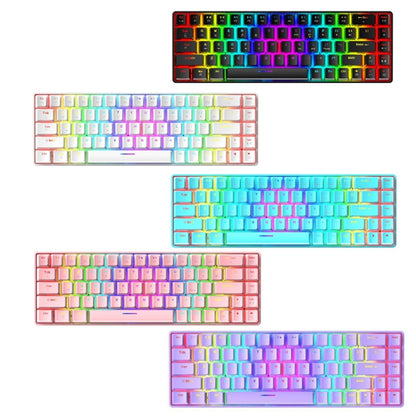 ZIYOU LANG T8 68 Keys RGB Luminous Gaming Mechanical Keyboard, Cable Length:1.6m(Black Tea Shaft) - Wired Keyboard by ZIYOU LANG | Online Shopping South Africa | PMC Jewellery | Buy Now Pay Later Mobicred