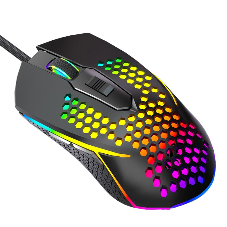 LEAVEN S50 6Keys Macro Definition Programmable RGB Lighted Gaming Wired Mouse, Cable Length: 1.5m(Black) - Wired Mice by LEAVEN | Online Shopping South Africa | PMC Jewellery | Buy Now Pay Later Mobicred