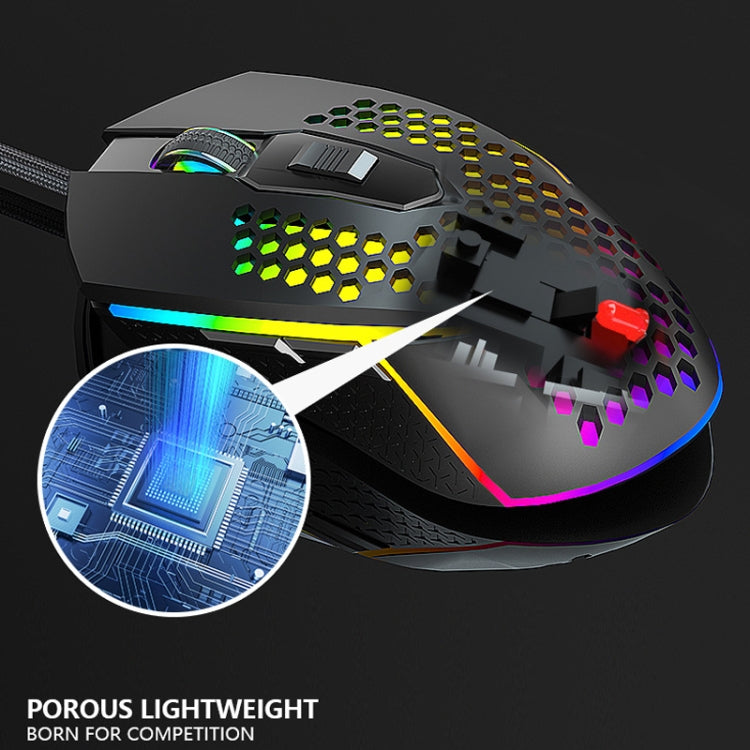 LEAVEN S50 6Keys Macro Definition Programmable RGB Lighted Gaming Wired Mouse, Cable Length: 1.5m(White) - Wired Mice by LEAVEN | Online Shopping South Africa | PMC Jewellery | Buy Now Pay Later Mobicred