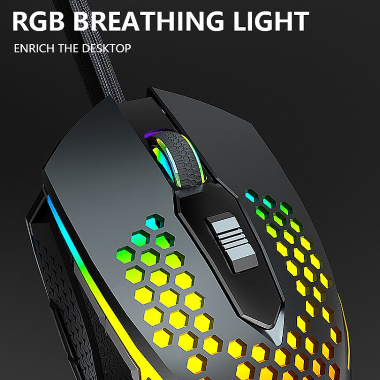 LEAVEN S50 6Keys Macro Definition Programmable RGB Lighted Gaming Wired Mouse, Cable Length: 1.5m(Pink) - Wired Mice by LEAVEN | Online Shopping South Africa | PMC Jewellery | Buy Now Pay Later Mobicred