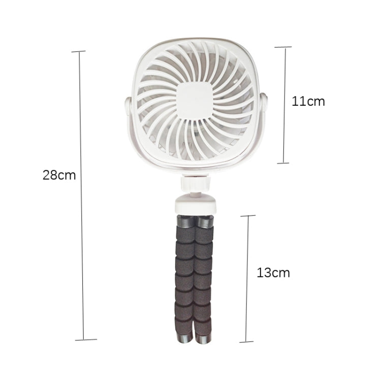 Octopus Stroller Deformation Fan Desktop Portable Handheld USB Small Fan, Colour: 2200mAh White - Electric Fans by PMC Jewellery | Online Shopping South Africa | PMC Jewellery | Buy Now Pay Later Mobicred