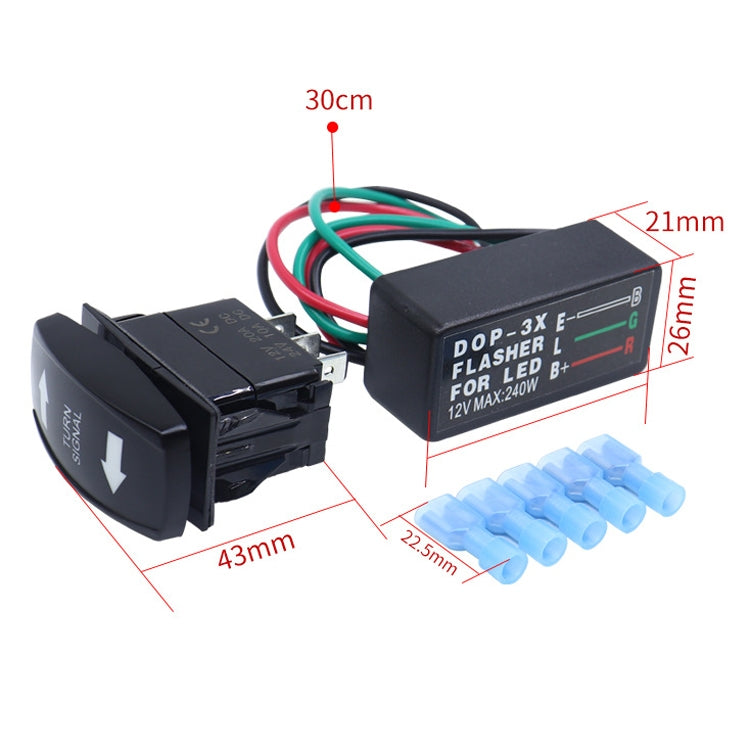 3 In 1 DOP-3X Motorcycle Flash LED Turning Light Controller - Relays by PMC Jewellery | Online Shopping South Africa | PMC Jewellery | Buy Now Pay Later Mobicred