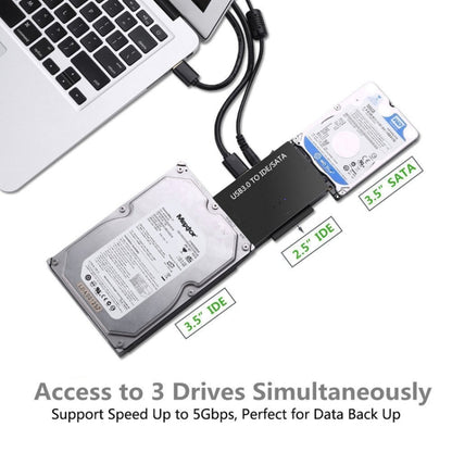 USB3.0 To SATA / IDE Easy Drive Cable External Hard Disk Adapter, Plug Specifications: EU Plug - USB to IDE / SATA by PMC Jewellery | Online Shopping South Africa | PMC Jewellery | Buy Now Pay Later Mobicred