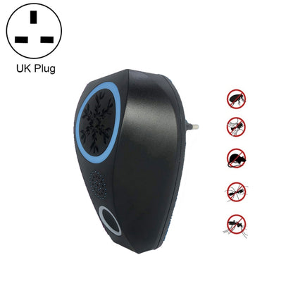 Snowflake Ultrasonic Mosquito Repellent Mouse Repellent, Specification: UK Plug(Black) - Repellents by PMC Jewellery | Online Shopping South Africa | PMC Jewellery | Buy Now Pay Later Mobicred