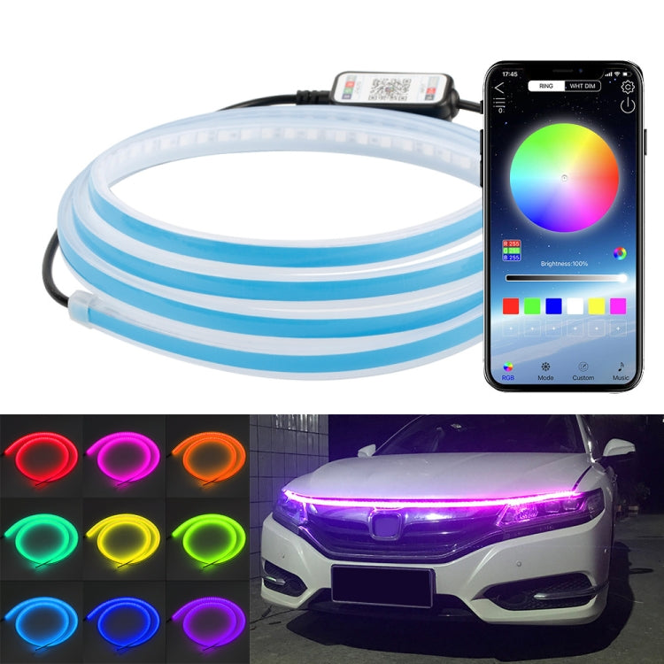 Car LED Streamer Decorative Hood Atmosphere Lights, Style: APP Colorful Light(1.5m) - Decorative Lights by PMC Jewellery | Online Shopping South Africa | PMC Jewellery | Buy Now Pay Later Mobicred