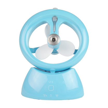 Mini USB Rechargeable Spray Fan Student Dormitory Office Desktop Mute Fan(Glossy Blue) - Electric Fans by PMC Jewellery | Online Shopping South Africa | PMC Jewellery | Buy Now Pay Later Mobicred