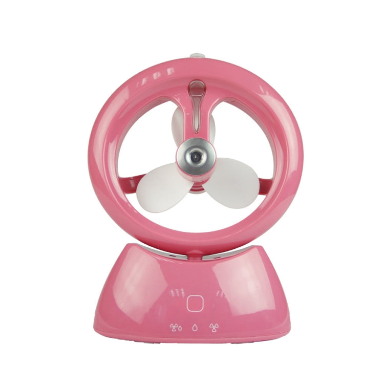 Mini USB Rechargeable Spray Fan Student Dormitory Office Desktop Mute Fan(Glossy Watermelon Red) - Electric Fans by PMC Jewellery | Online Shopping South Africa | PMC Jewellery | Buy Now Pay Later Mobicred