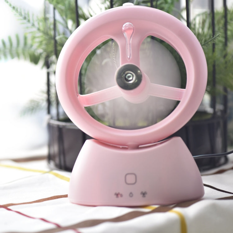 Mini USB Rechargeable Spray Fan Student Dormitory Office Desktop Mute Fan(Frosted Pink) - Electric Fans by PMC Jewellery | Online Shopping South Africa | PMC Jewellery | Buy Now Pay Later Mobicred