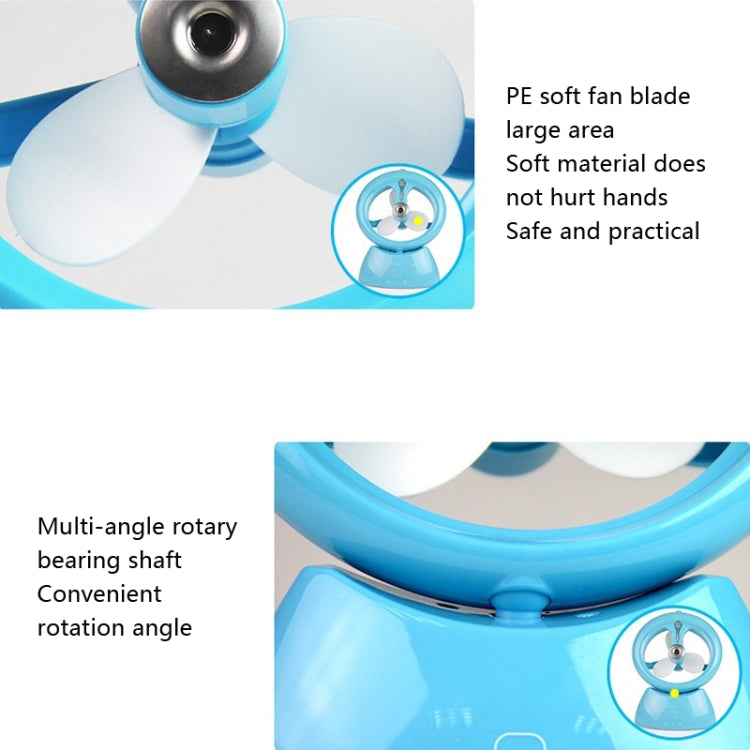 Mini USB Rechargeable Spray Fan Student Dormitory Office Desktop Mute Fan(Frosted Sky Blue) - Electric Fans by PMC Jewellery | Online Shopping South Africa | PMC Jewellery | Buy Now Pay Later Mobicred