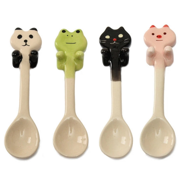 Cartoon Tableware Ceramic Coffee Cup Hanging Spoon(Frog) - Coffee Tools by PMC Jewellery | Online Shopping South Africa | PMC Jewellery