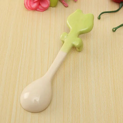 Cartoon Tableware Ceramic Coffee Cup Hanging Spoon(Frog) - Coffee Tools by PMC Jewellery | Online Shopping South Africa | PMC Jewellery