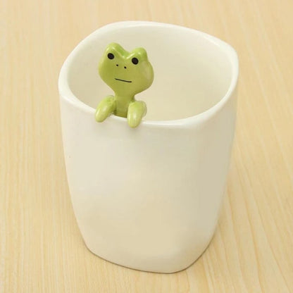 Cartoon Tableware Ceramic Coffee Cup Hanging Spoon(Frog) - Coffee Tools by PMC Jewellery | Online Shopping South Africa | PMC Jewellery