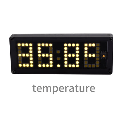 LED Dot Matrix Clock Car Thermometer Battery Voltage Measurement(White) - Clocks & Car Meters by PMC Jewellery | Online Shopping South Africa | PMC Jewellery | Buy Now Pay Later Mobicred