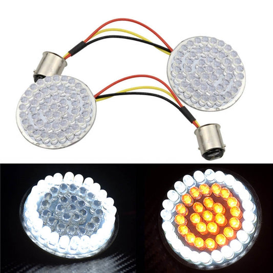 2 PCS Motorcycle LED Signal Steering Lamp For Dyna(White Yellow Light 1157 Without Lampshade) - Signal Lights by PMC Jewellery | Online Shopping South Africa | PMC Jewellery | Buy Now Pay Later Mobicred