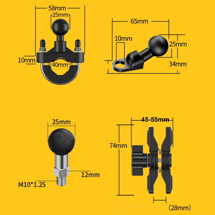 Motorcycle Bracket Crab Navigation Phone Bracket,Style： Y-type - Holder by PMC Jewellery | Online Shopping South Africa | PMC Jewellery | Buy Now Pay Later Mobicred