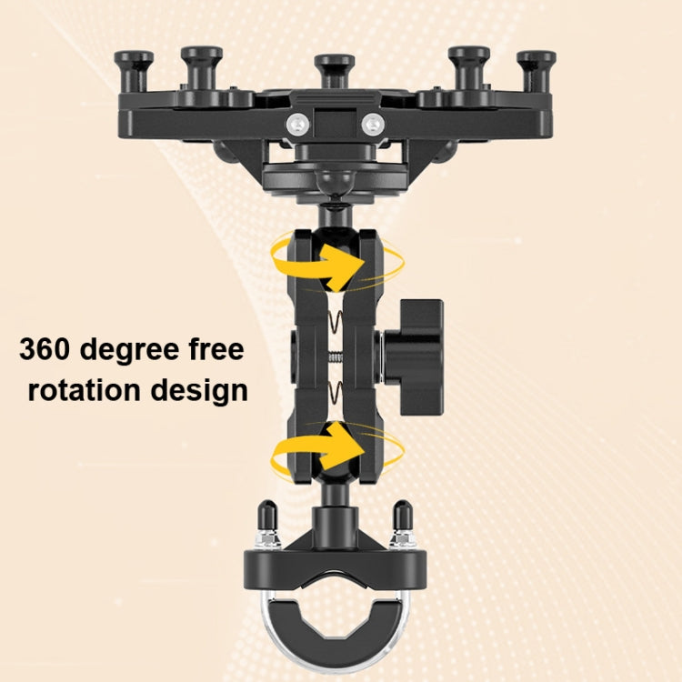 Motorcycle Bracket Crab Navigation Phone Bracket,Style： U-shaped+QC3.0 Dual USB  Charge - Holder by PMC Jewellery | Online Shopping South Africa | PMC Jewellery | Buy Now Pay Later Mobicred