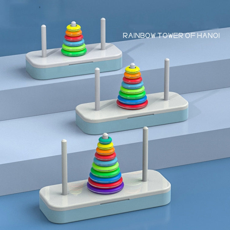 Qiyi Tower of Hanoi Puzzle Geometric Stacker Kids Developmental Toy,Style: 8 Layers - Math Toys by PMC Jewellery | Online Shopping South Africa | PMC Jewellery