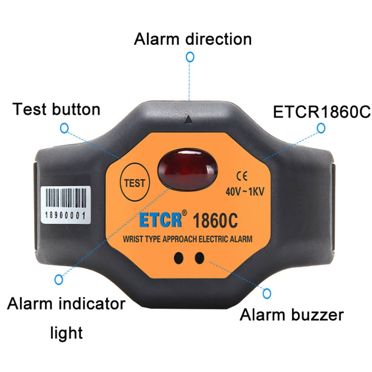 ETCR Non-contact High Voltage Alarm Ellectrician Test Pen, Model: ETCR1860C For Wrist - Current & Voltage Tester by ETCR | Online Shopping South Africa | PMC Jewellery